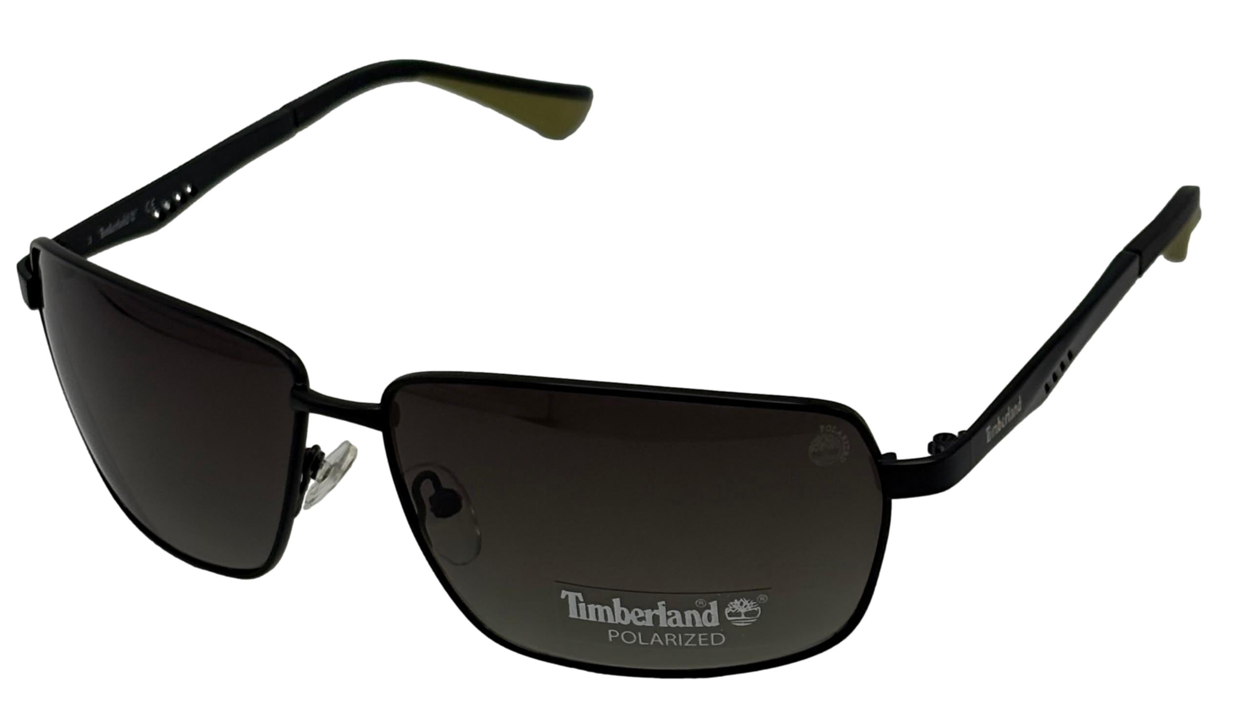 Timberland Men's Metal Aviator Polarized Sunglasses, Black, 1