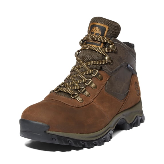 Timberland Mt Maddsen Mid Waterproof Hiking Boots for Men Anti Fatigue Eva Cushioning Durable Leather Traction Rubber Outsole Trail Support