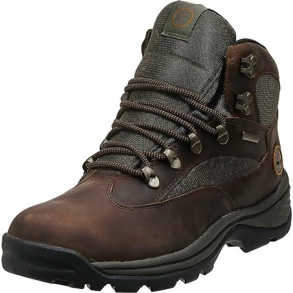 Timberland Men's Waterproof Mid Hiker Boots, Brown/Green, 11 D