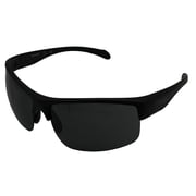 Timberland Mens Rectangle Rimless Wrap Plastic Sunglasses, Matte Black
