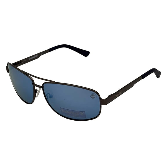 Timberland Mens Sunglass Black Metal Aviator Flash Polarized Lens TB7119 9D