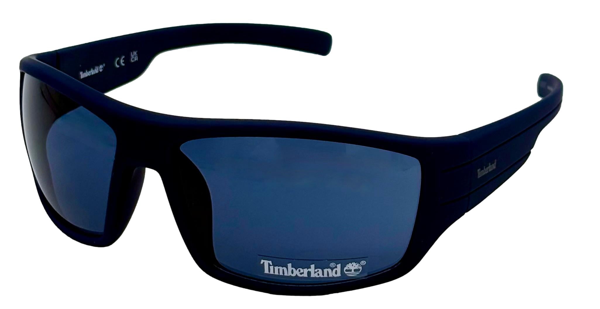 Timberland Navy Softtouch Mens Plastic Rectangle Sunglass, Blue Lens TB7234 92V
