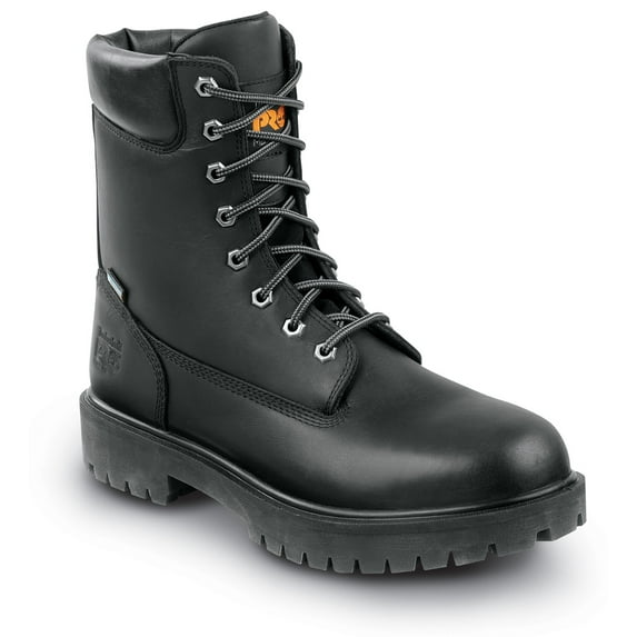 Timberland PRO 8IN Direct Attach Men's, Black, Steel Toe, EH, MaxTRAX Slip Resistant, WP Boot (7.0 M)