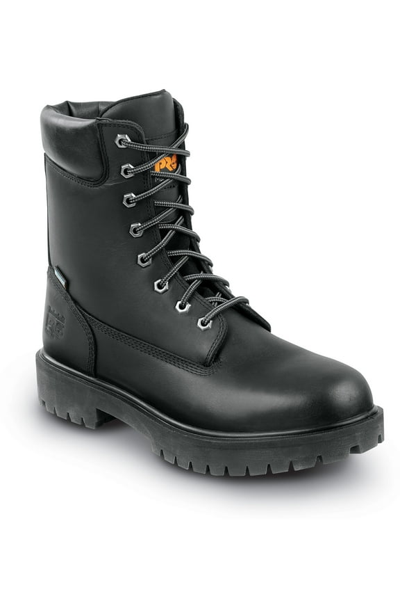 8IN Direct Attach Men's, Black, Steel Toe, EH, MaxTRAX Slip Resistant, WP Boot (9.0 M)