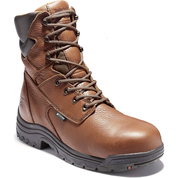 Timberland PRO Brown, Men's, TiTAN Alloy Toe, EH, Waterpoof, 8 Inch Work Boot (10.5 W)