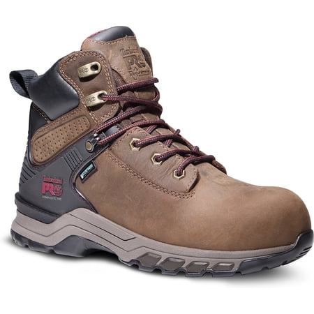 Timberland PRO Hypercharge, Women's, Brown/Purple, Comp Toe, EH, WP, 6 Inch, Work Boot (6.5 M)
