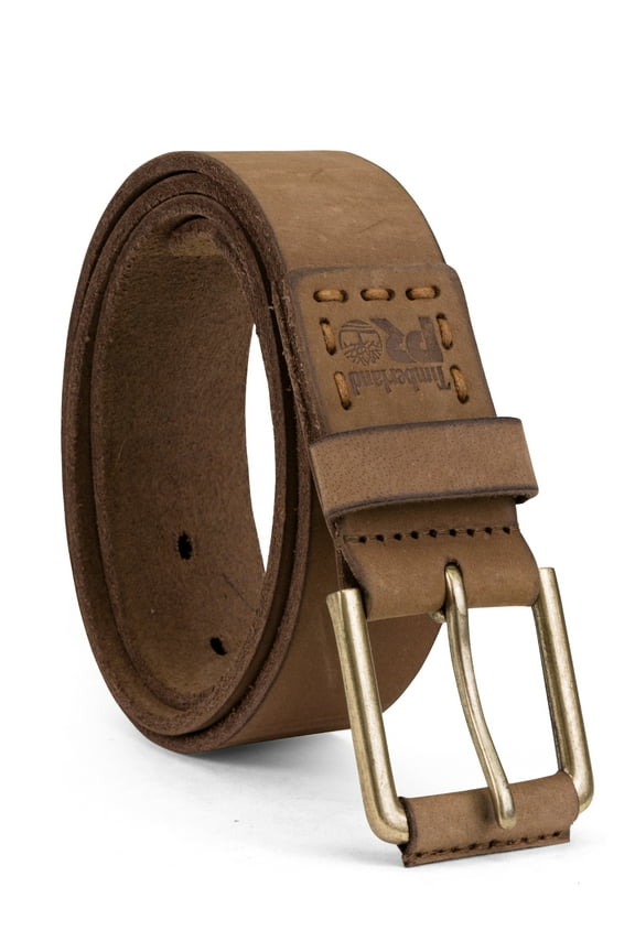 Men's 40mm Workwear Leather Belt, Wheat, size 40