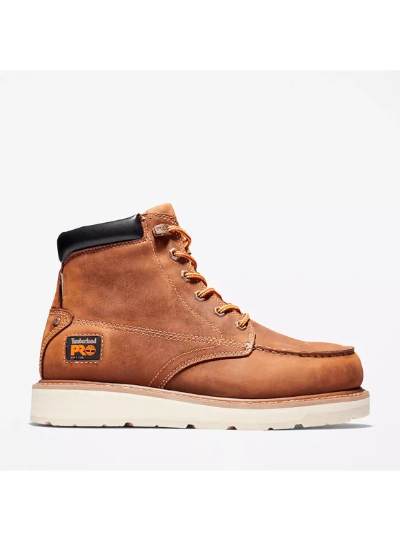 Timberland PRO Men's Gridworks 6-Inch Soft Toe Waterproof Industrial Wedge Work Boot, Golden Brown, Size M 10