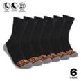 thumbnail image 1 of Timberland PRO Moisture Control Mens Crew Socks with Arch Support and Cushioned Footbed (6 Pairs) - BLACK, 1 of 1