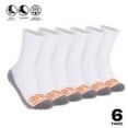 thumbnail image 1 of Timberland PRO Moisture Control Mens Crew Socks with Arch Support and Cushioned Footbed (6 Pairs) - WHITE, 1 of 1