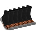 thumbnail image 1 of Timberland PRO Moisture Control Mens High Quarter Socks with Arch Support and Cushioned Footbed (6 Pairs) - BLACK, 1 of 1