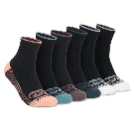 Timberland PRO Moisture Control Womens Quarter Socks with Arch Support and Cushioned Footbed (Sizes 6-11; 6 Pairs)
