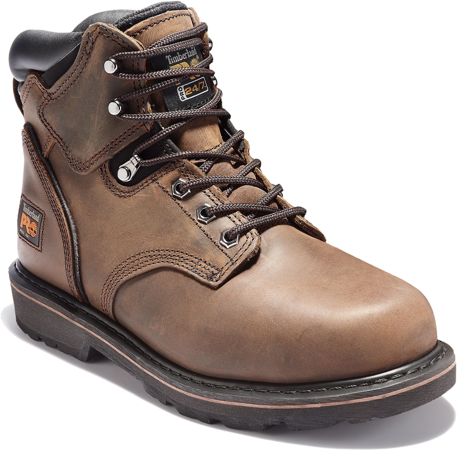 Timberland PRO Pit Boss, Men's, Brown, Steel Toe, EH, 6 Inch Boot (8.0 W)