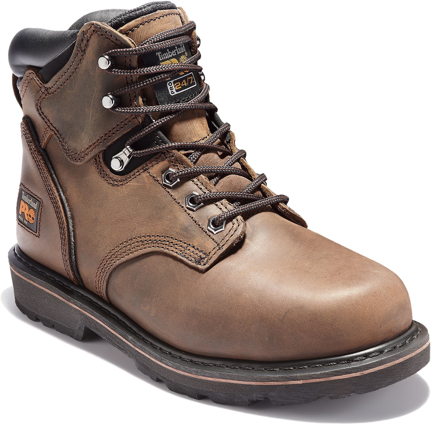 Wolverine Harrison 6-Inch Steel Toe Work Boot For Men – Size 14 4E, Brown Leather - View #2