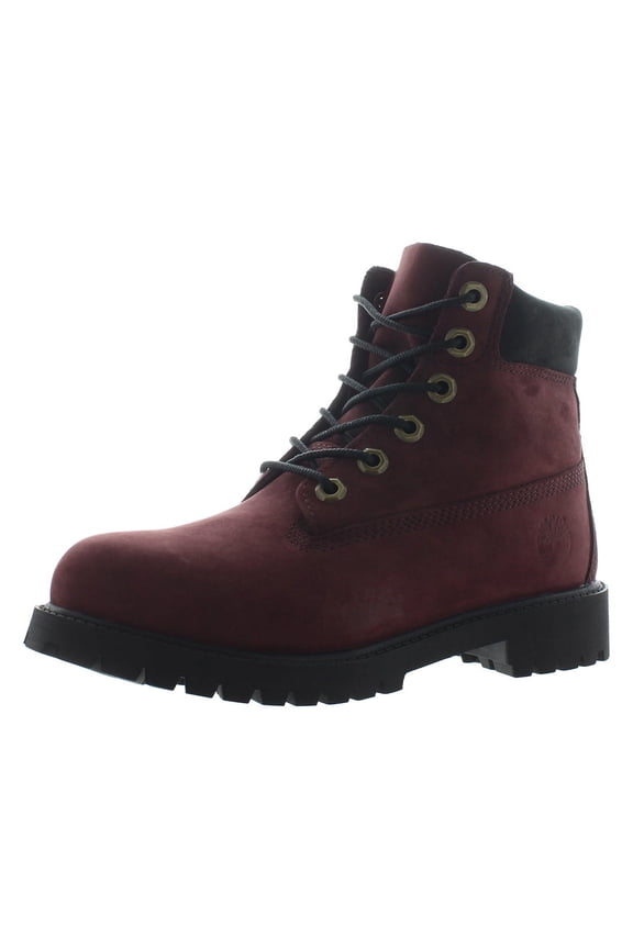 Premium 6 Inch Waterproof Mens Shoes Size 7, Color: Burgundy Nubuck