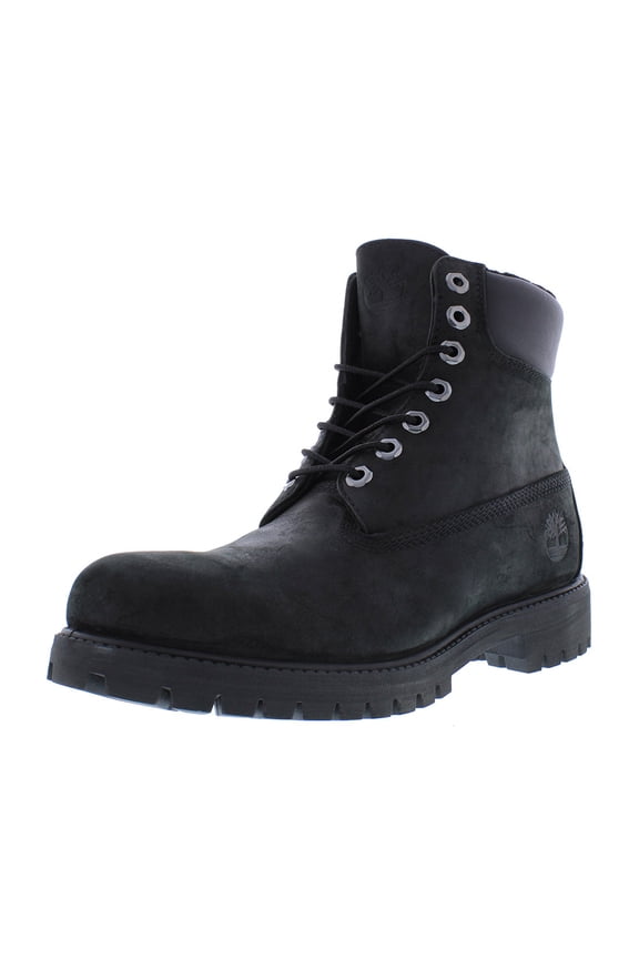 6 Inch Premium Fur Warm Lined Mens Shoes Size 10.5, Color: Black Nubuck