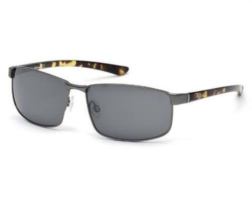 Timberland TB9035 09D Matte Gunmetal Smoke Polarized Metal 61mm Men's