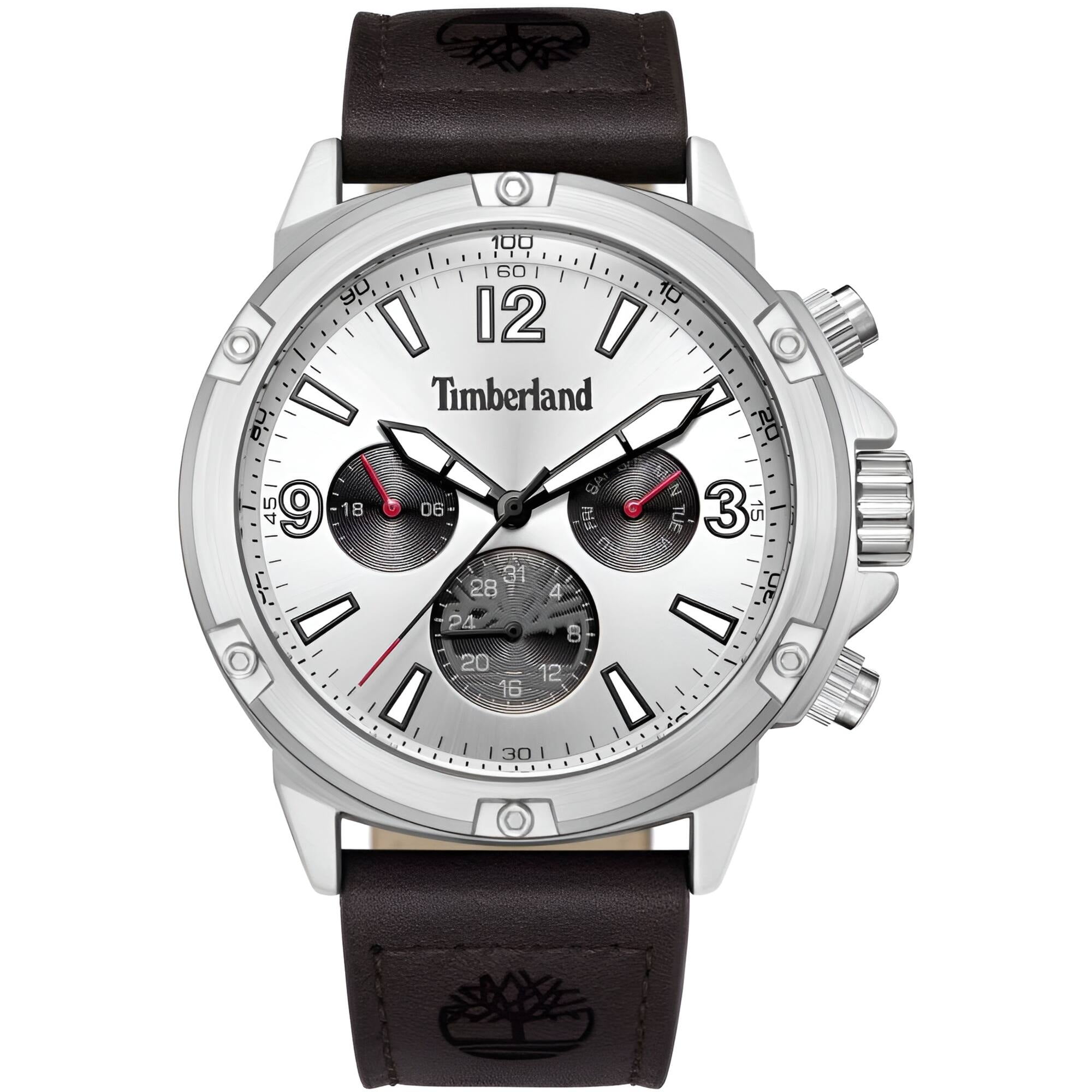 Timberland Orange Leather Dress Watch