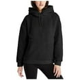 thumbnail image 1 of Timberland Womens Faux-Sherpa Hoodie black Size XL MSRP $118, 1 of 1