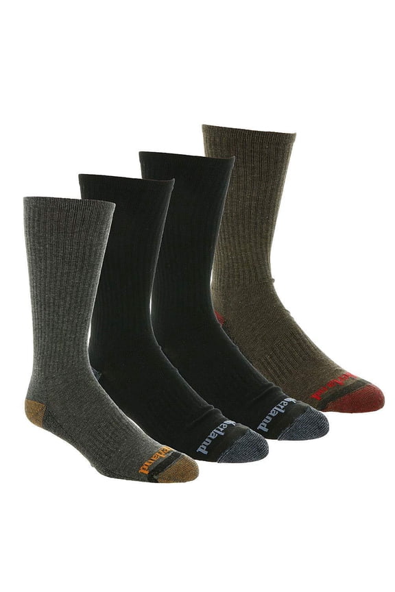 mens 4-pack Comfort Crew Casual Socks, Grey, 10 13 US