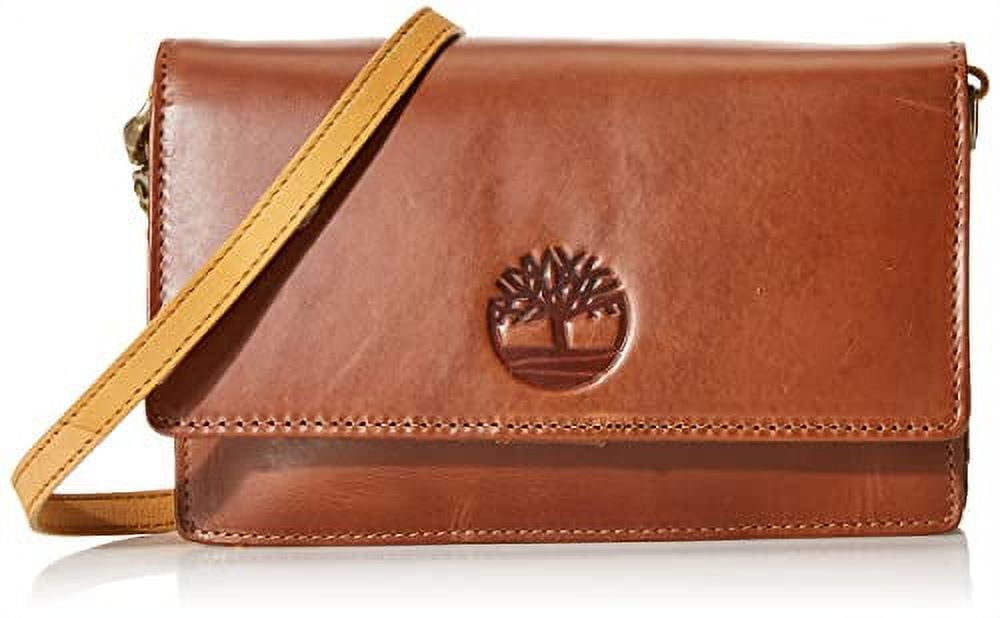 Timberland womens Wallet Purse RFID Leather Crossbody Bag, Cognac (Altroz), One Size US