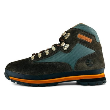 Timberland x AE Euro Hiker Mid Lace-Up Dark Brown Suede Men's Boots TB0A6FWFEIV, Men's U.S. Shoe Size 9