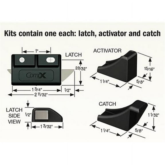 Timberline Locks TLDL200B Double Door Latch with Slam Action - Black