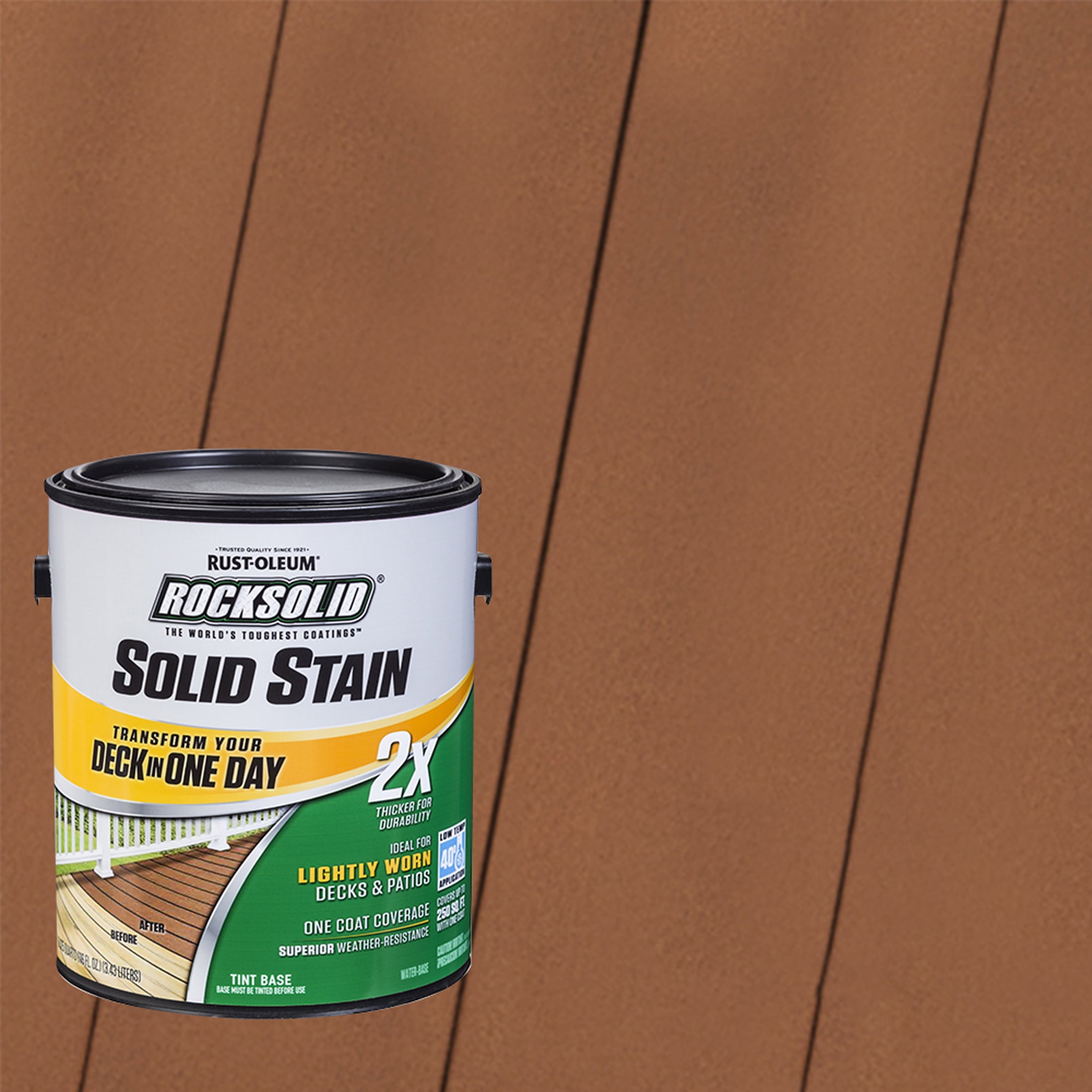 Timberline, Rust-Oleum RockSolid 2X Solid Exterior Wood Deck Stain-319788T, Gallon