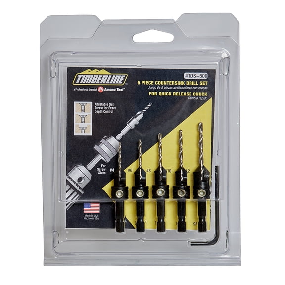 Timberline TDS-500 5-Piece Quick Release Countersink Set