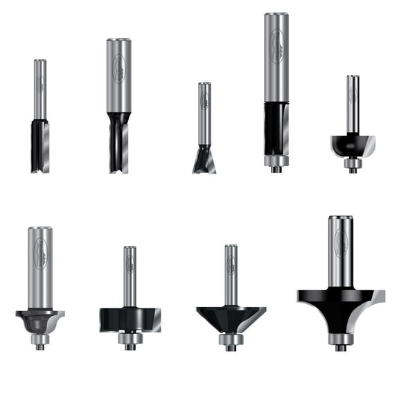 Timberline TRS-170 1/2 Shank Starter Router Bit Set, 11-Piece