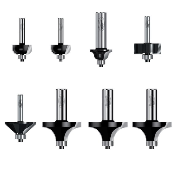 Timberline TRS-180 1/2-Inch Shank Profile Router Bit Set, 8-Piece