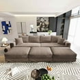 thumbnail image 1 of Timbernest 102.4" Oversized Sectional Sofa Modern Modular Cloud Couch with Deep Seating 4-Seater Corduroy Sofa for Living Room (Camel, 4 Seater with 3 Ottoman), 1 of 8