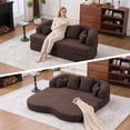 thumbnail image 1 of Timbernest 70" Boneless Couch, Convertible Sofa Bed, Fold Out Sleeper Loveseat, Brown, 1 of 11