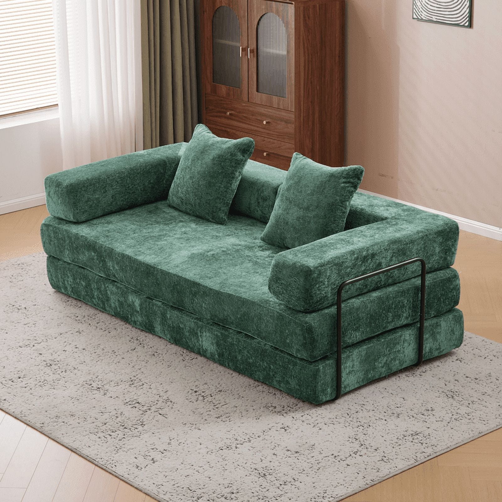 Timbernest 76.8" Folding Sofa Bed, King Size Convertible Sleeper Sofa ...