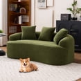 thumbnail image 1 of Timbernest 65" Boneless Couch, Loveseat for Living Room, Chenille Modular Cloud Sofa with 2 Pillows, Antique Green, 1 of 13