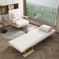 thumbnail image 1 of Timbernest Convertible Sofa Bed Sleeper Chair, 5 in 1 Reclining Chair, Folding Chair Bed Sleeper w/ Pillow and Adjustable Backrest, White, 1 of 13