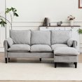 thumbnail image 1 of Timbernest Sectional Sofa, 78" L Shaped Couch with Storage Ottoman, 4 Seater Modern Sofa for Living Room, Light Gray, 1 of 7