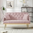 thumbnail image 1 of Timbernest Teddy Tufted Loveseat Sofa, Living Room Upholstered Sofa, Pink, 1 of 8