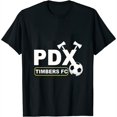 thumbnail image 1 of Timbers Soccer FC Short Sleeve Womens T-Shirt Black 4XL, 1 of 5