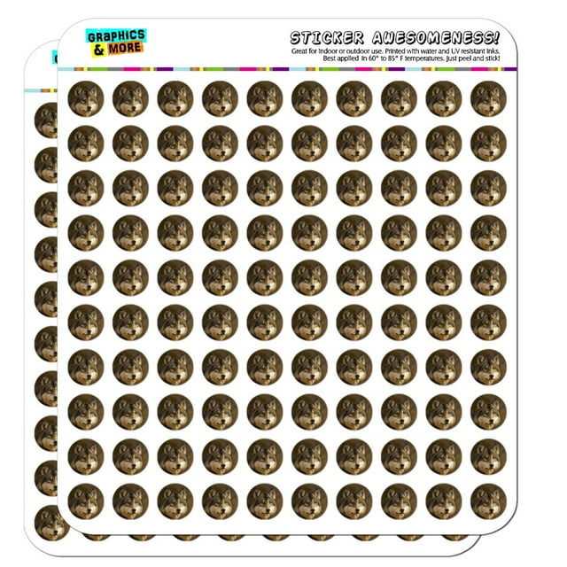 Timberwolf Timber Wolf Wolves 1/2" (0.5") Planner Calendar Scrapbooking Crafting Opaque Stickers