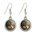 thumbnail image 1 of Timberwolf Timber Wolf Wolves Novelty Dangling Drop Charm Earrings, 1 of 5