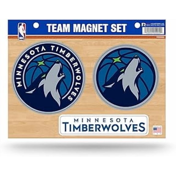 Timberwolves Die Cut Team Magnet Set Sheet, 8.5 x 11"