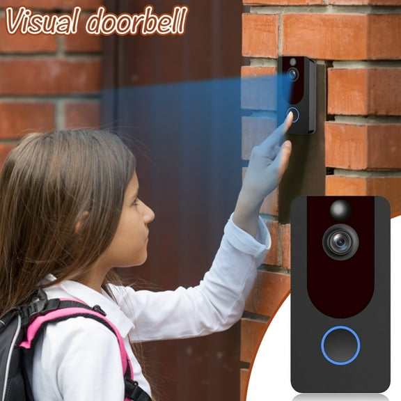 Timbre inteligente inalámbrico V7 para el hogar, de bajo consumo, con videoportero inalámbrico y wifi, mirilla electrónica visual inteligente.