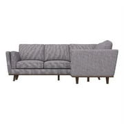 Timbukto Modern Style Living Room Symmetrical Corner Fabric Sofa in Grey