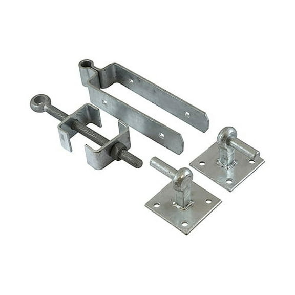 Timco - Adjustable Hinge Set With Hook On Plate - Hot Dipped Galvanised (Size 600mm - 1 Each)
