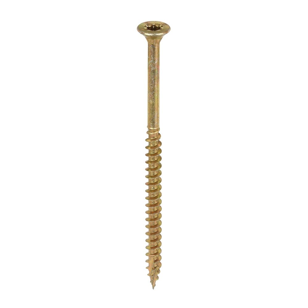TIMCO C2 Clamp-Fix Screws - TX Drive, Double Countersunk, 5.0x80mm, Yellow, Box Of 200-540133