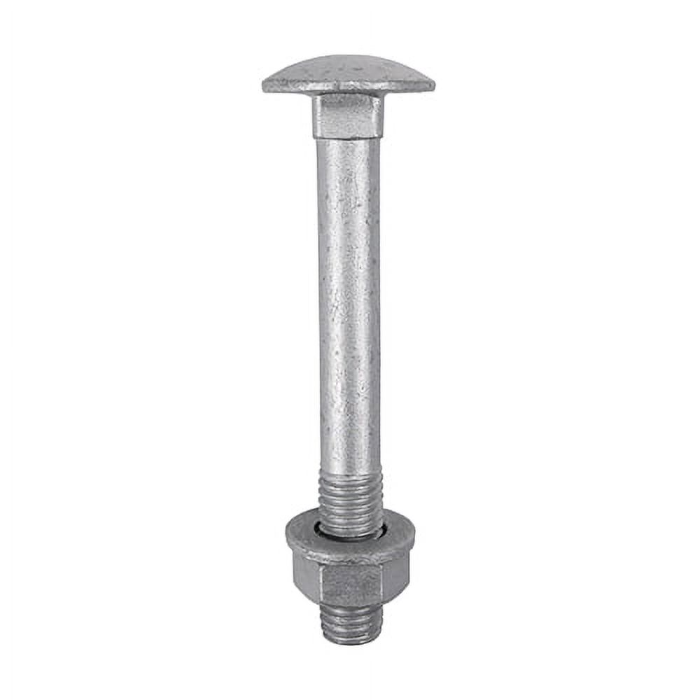 Timco - Carriage Bolts Hex Nuts & Form A Washers - Dome - Exterior - Silver (Size M6 x 40 - 10 Pieces)
