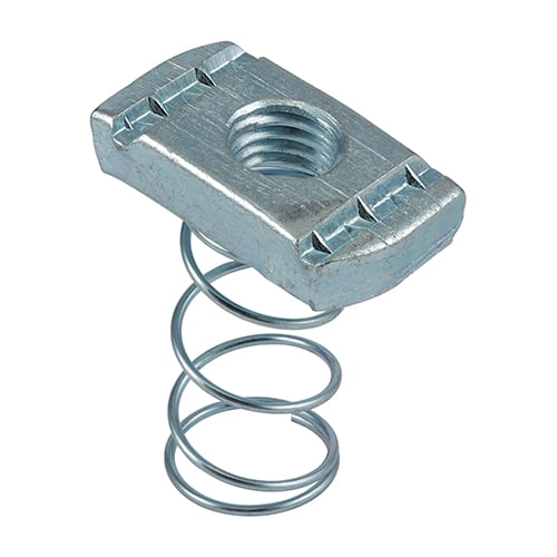 Timco - Channel Nuts Long Spring - Zinc (Size M12 - 100 Pieces)