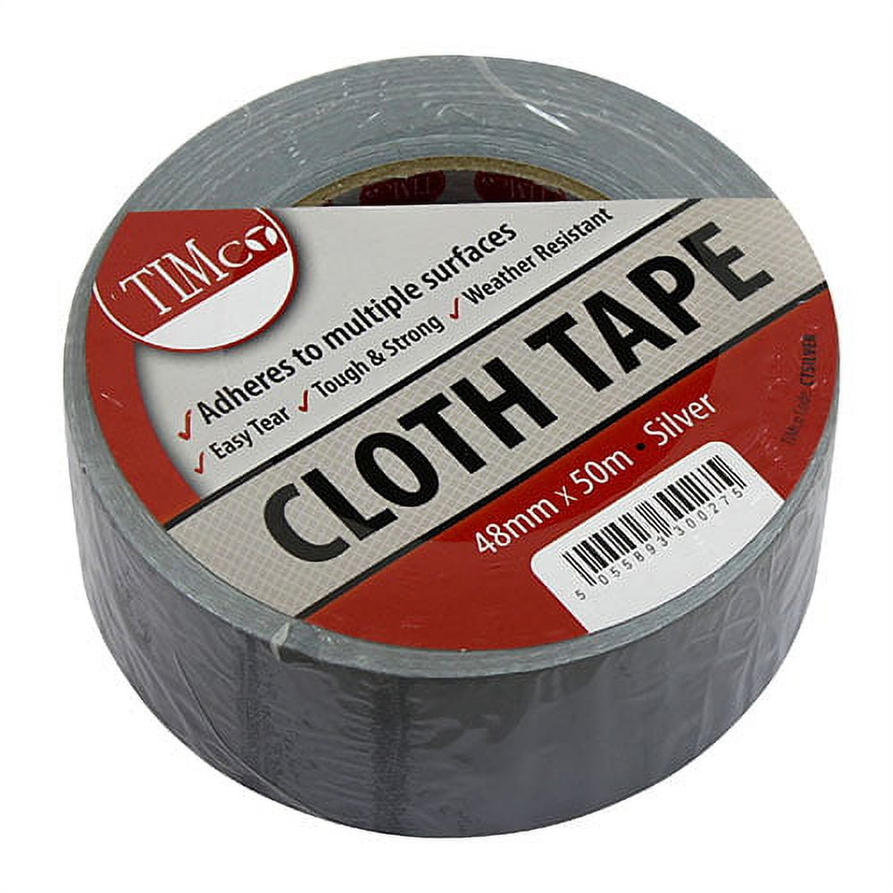 Timco - Cloth Tape - Silver (Size 50m x 48mm - 1 Each)