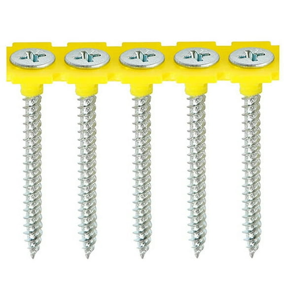 Timco - Collated Drywall Metal Stud Plasterboard Screws - PH - Bugle - Fine Thread - Zinc (Size 3.5 x 25 - 1000 Pieces)